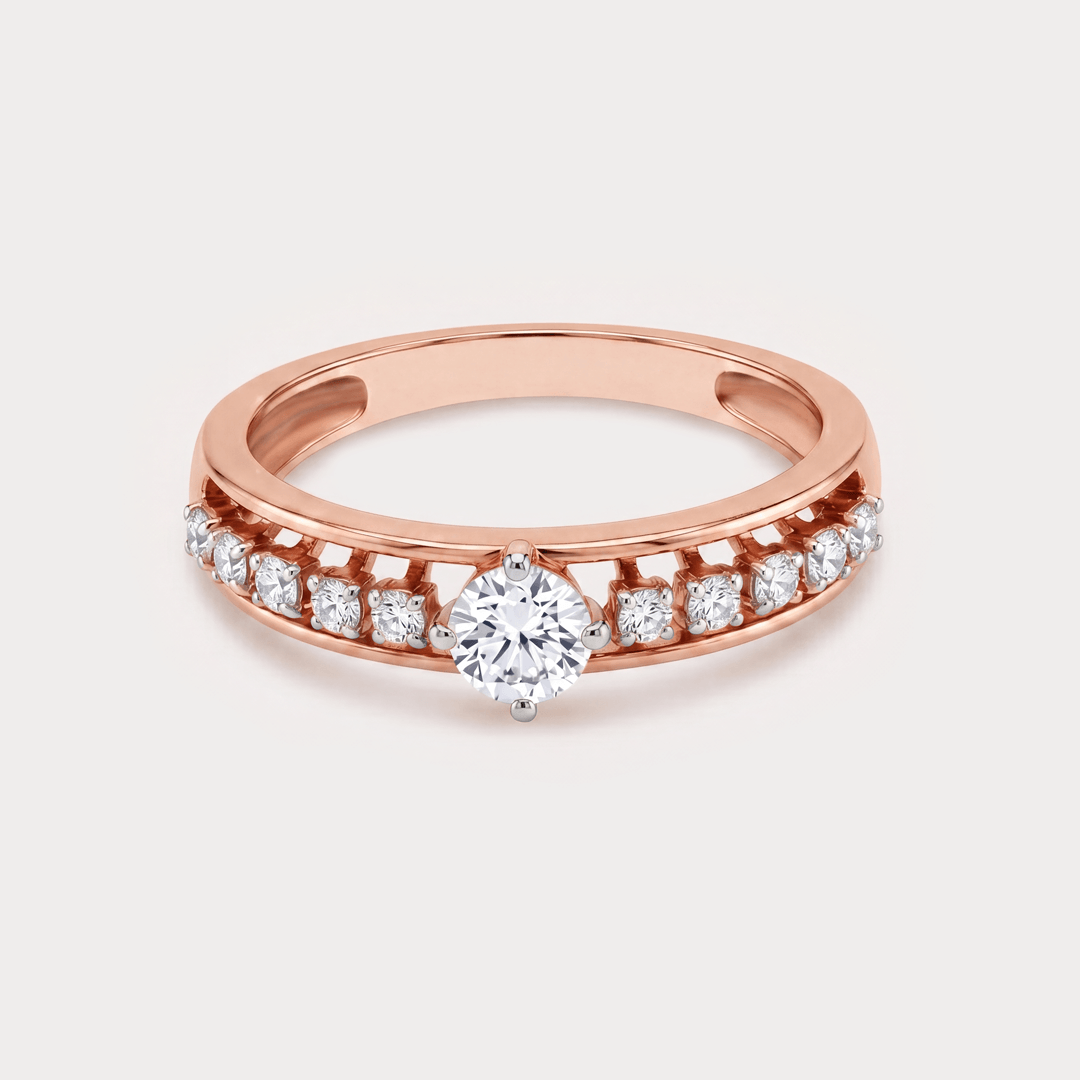 Luisant Mini-Solitaire Diamond Ring
