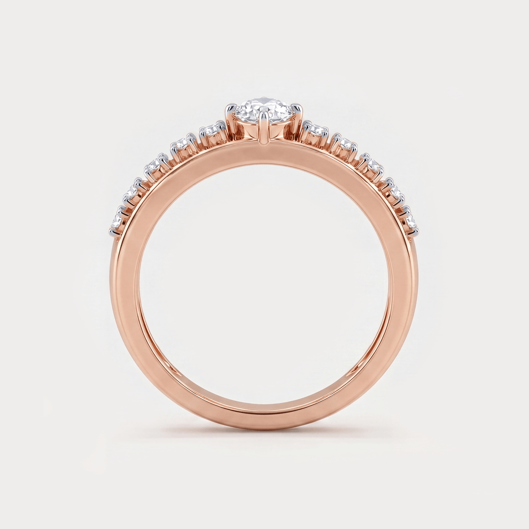 Luisant Mini-Solitaire Diamond Ring