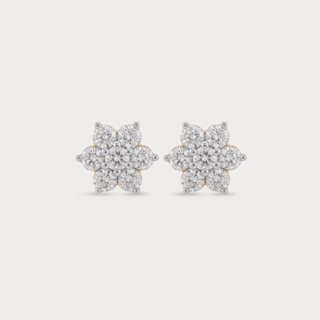 Lunar Bloom Diamond Earrings