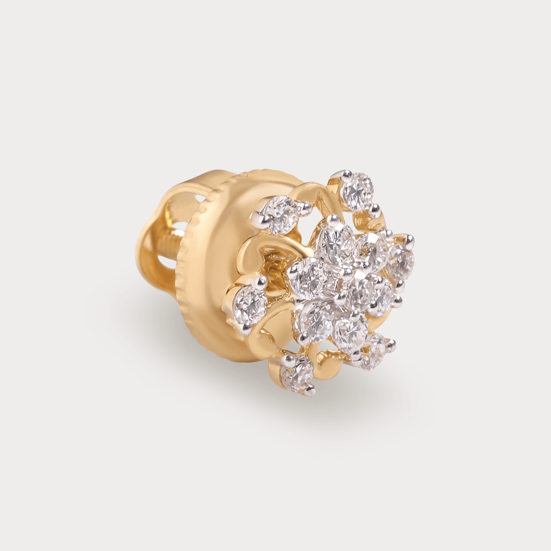 Wildflower Floral Nakshatra Diamond Earrings