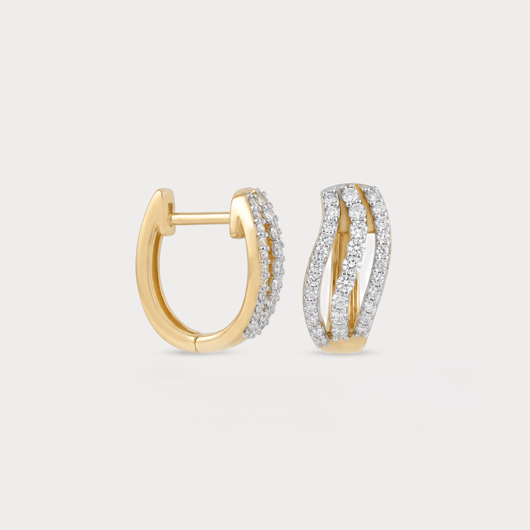 Circle of Light Hoops Diamond Earrings