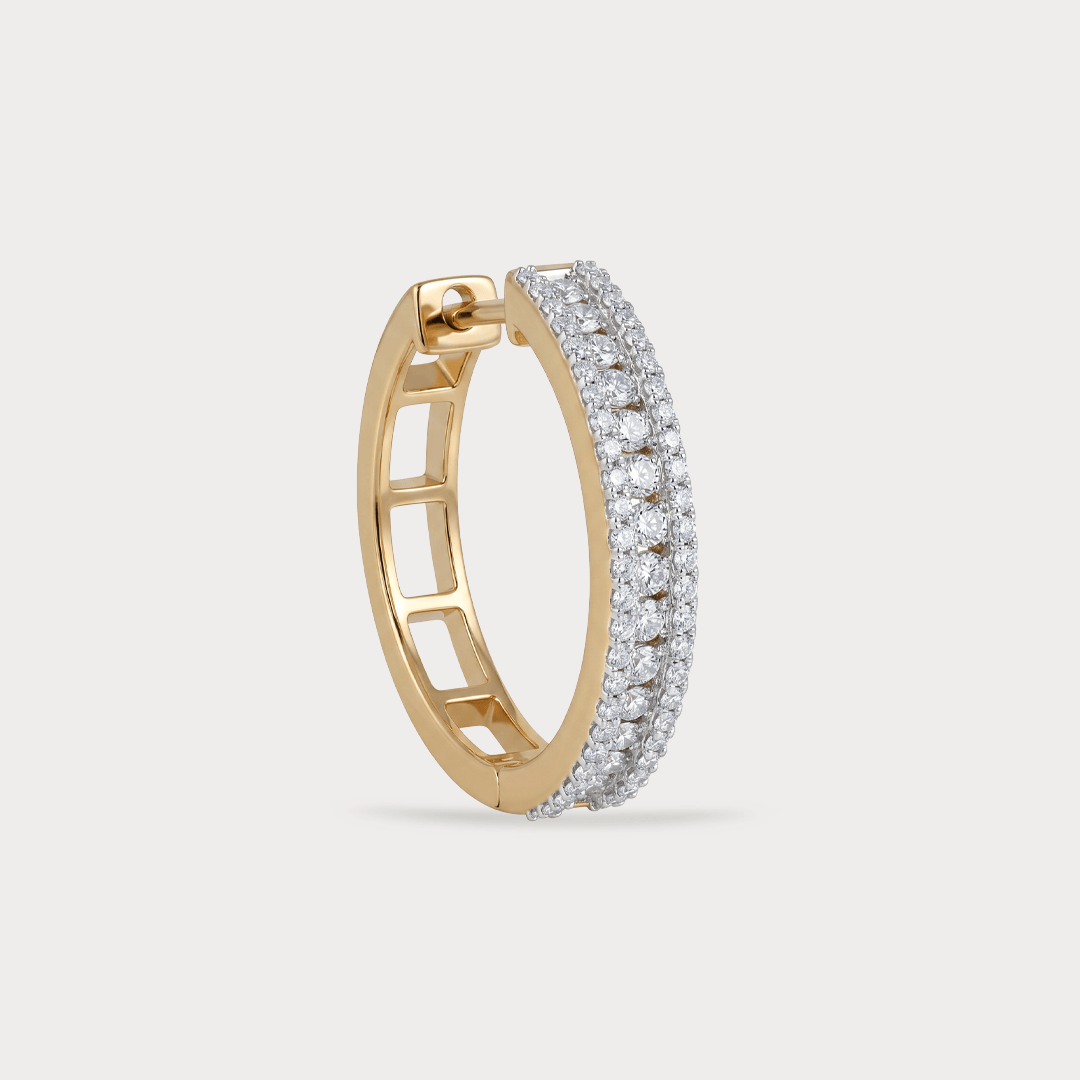 Brightfall Hoop Diamond Earrings