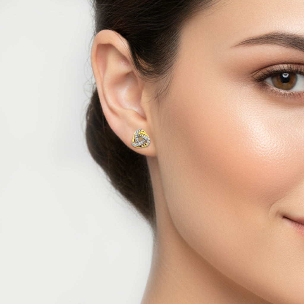 Twisted Diamond Studs