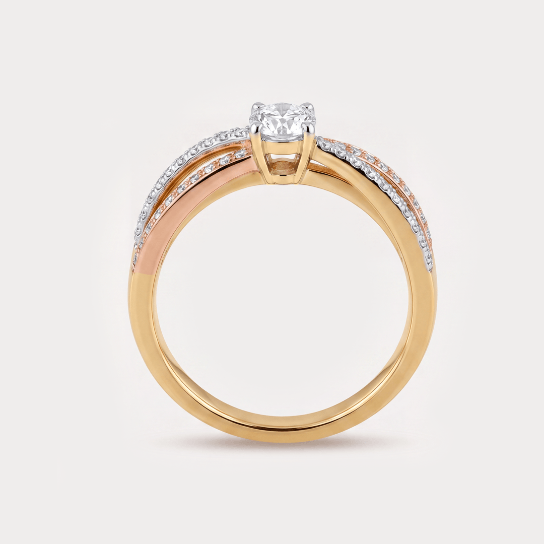 First Bloom Mini-Solitaire Diamond Ring