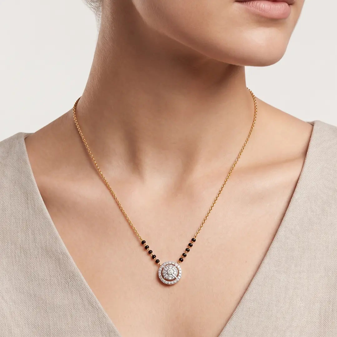Halo Bloom Diamond Mangalsutra
