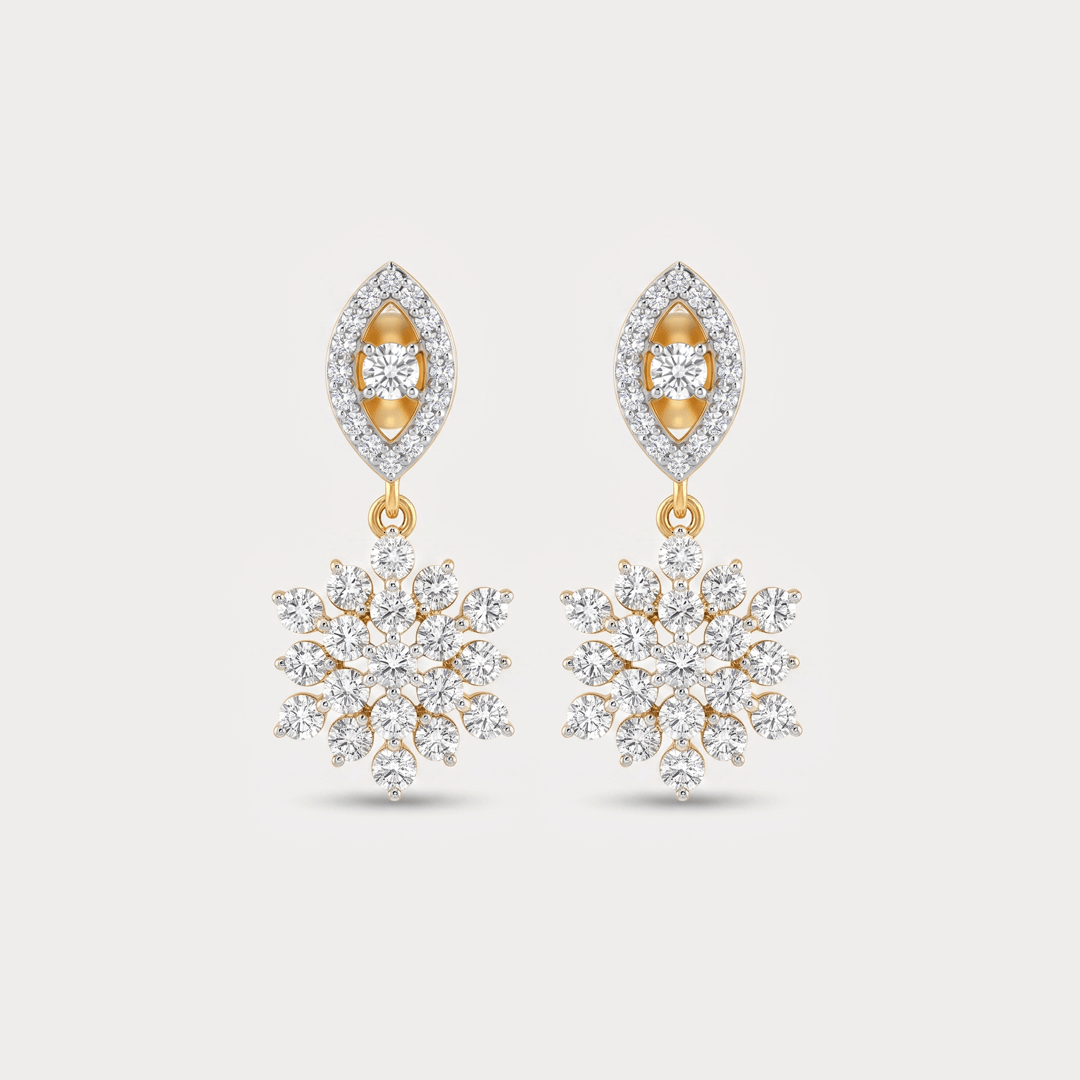 Featherweight Drop Diamond Earrings