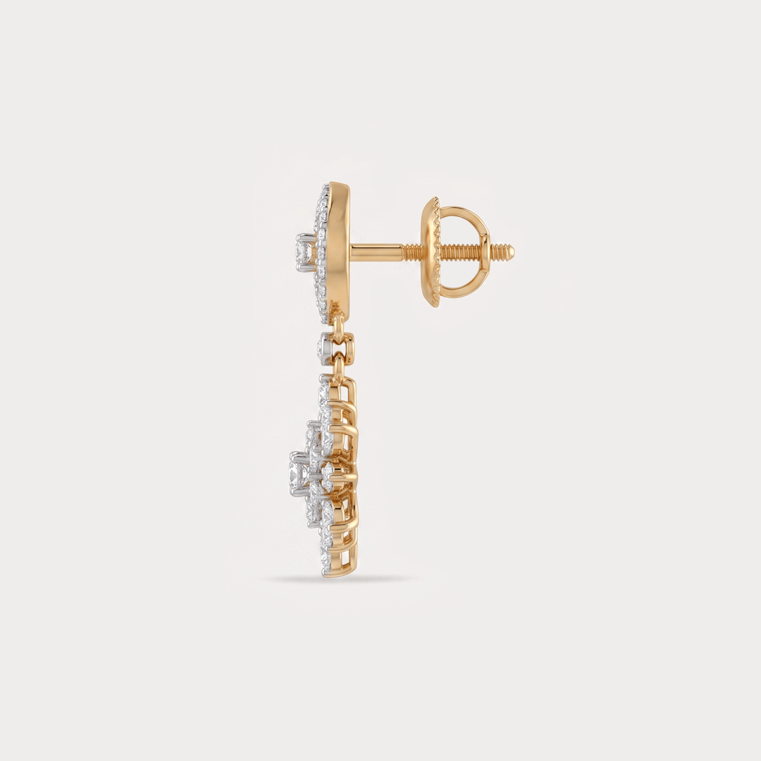 Featherweight Drop Diamond Earrings