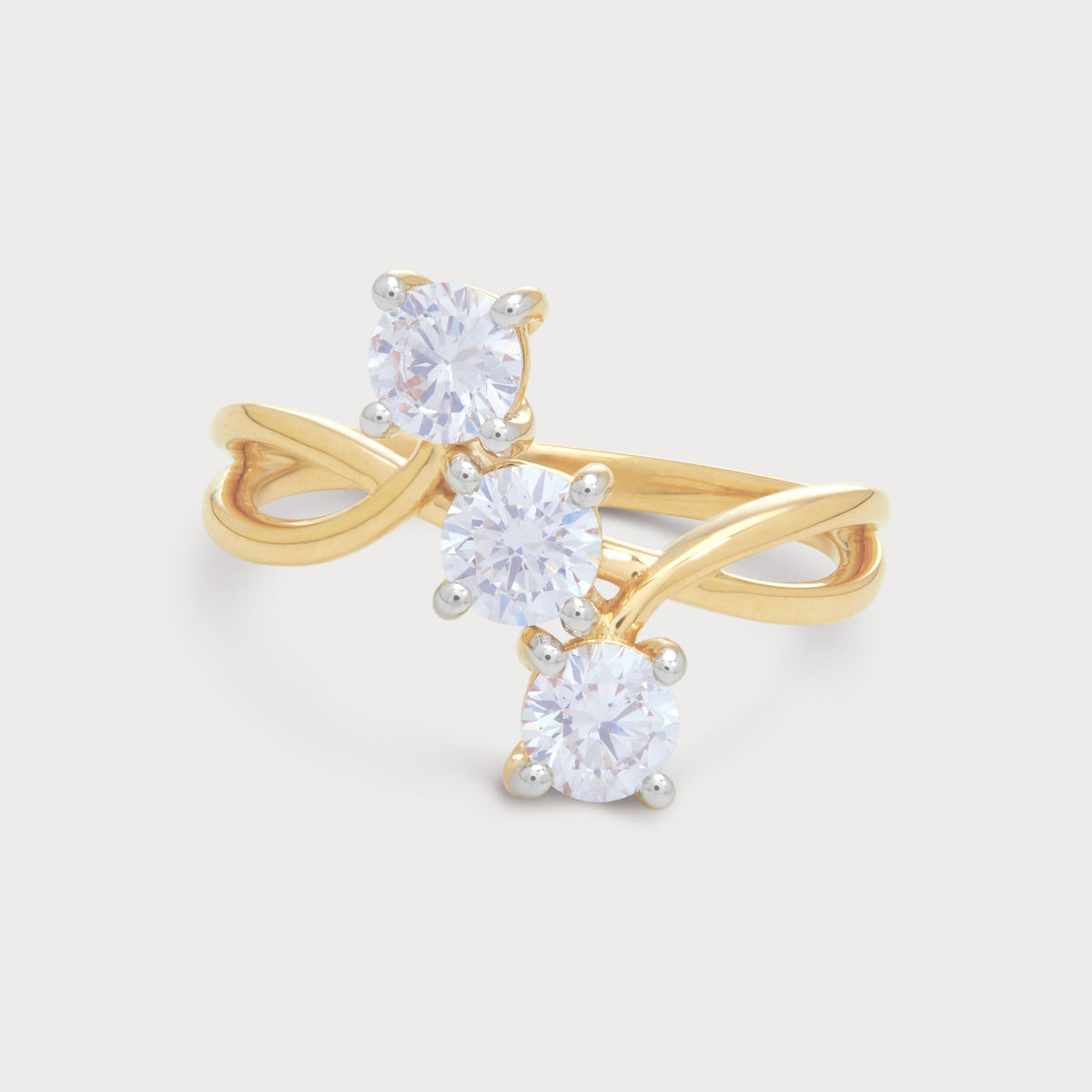 Trinity Twist Diamond Ring