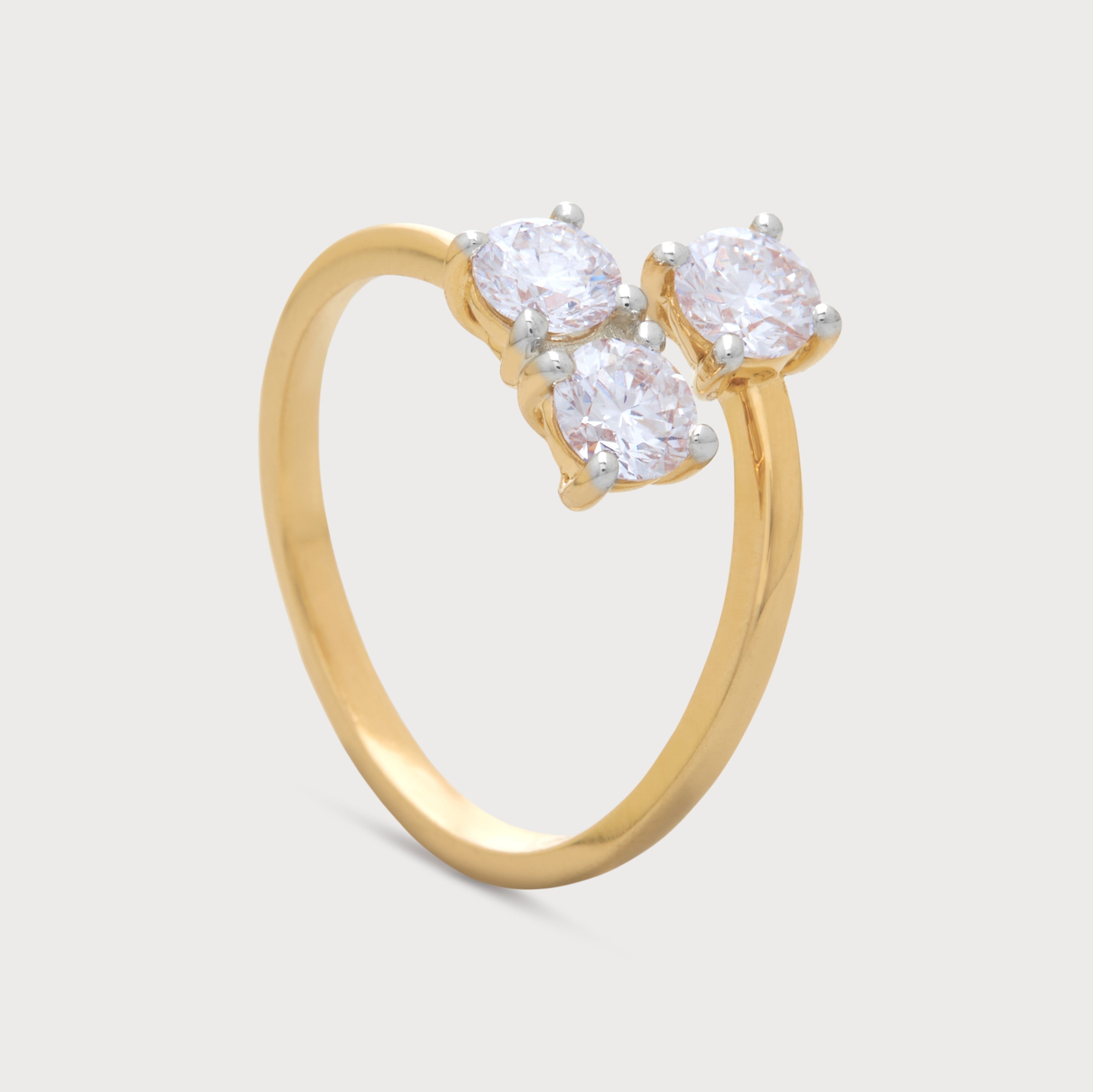 Golden Ascent Diamond Ring