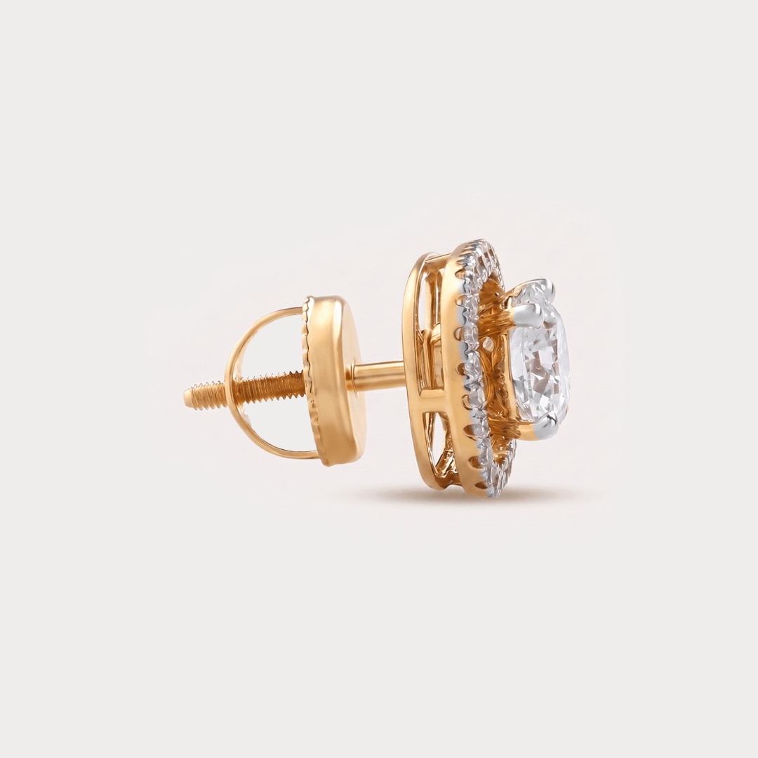 Sparklet Halo Diamond Earrings