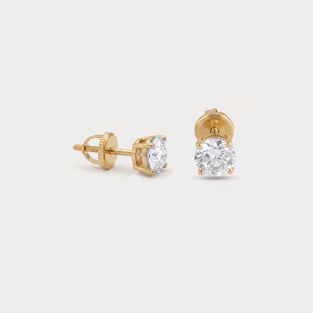 Lueur Mini-Solitaire Studs Diamond Earrings