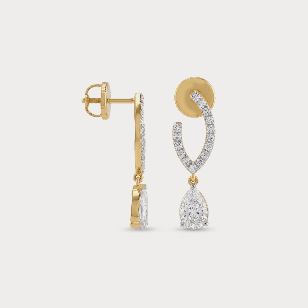 Slant Diamond Earrings