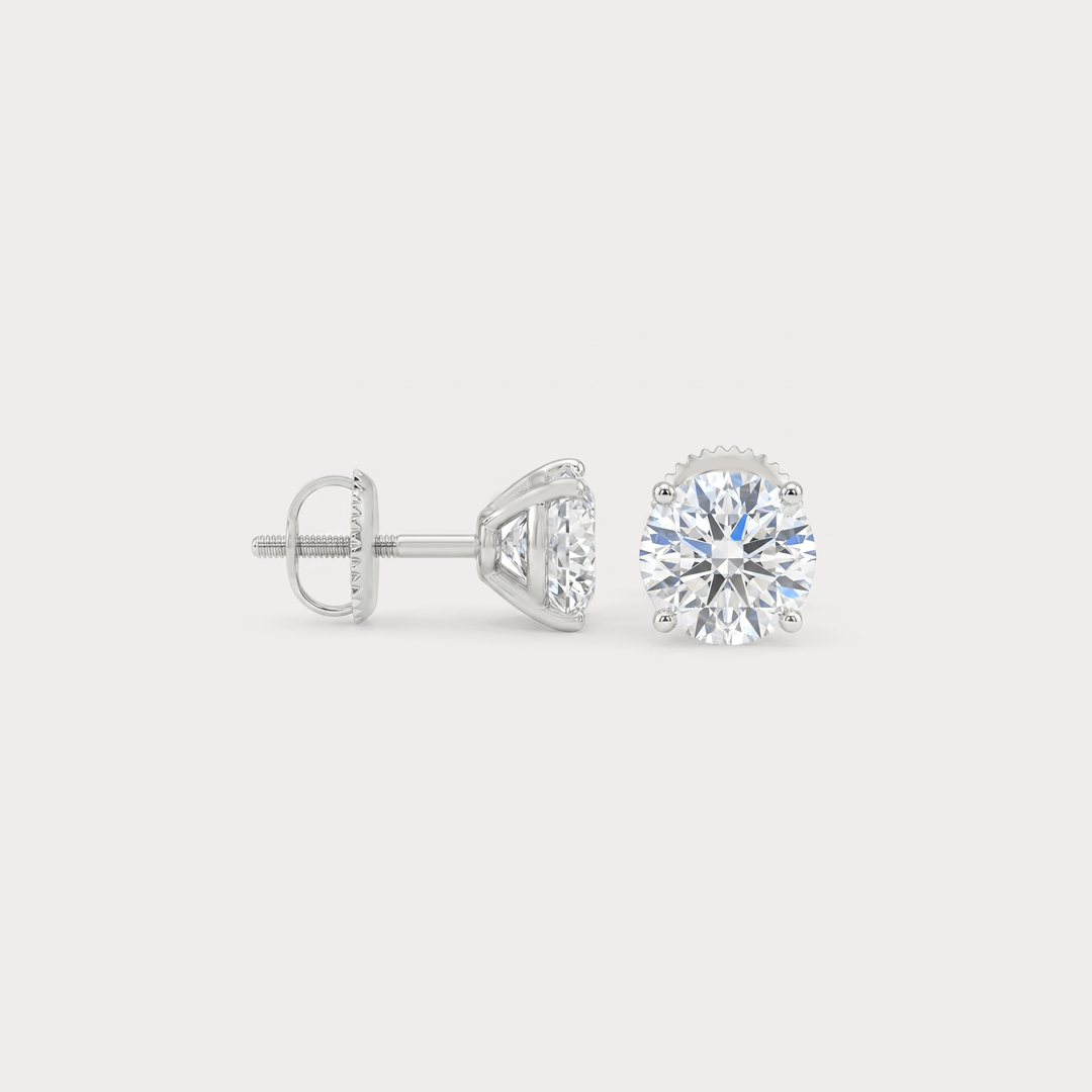 Statement of Grace 1 Crt Solitaire Diamond Earrings