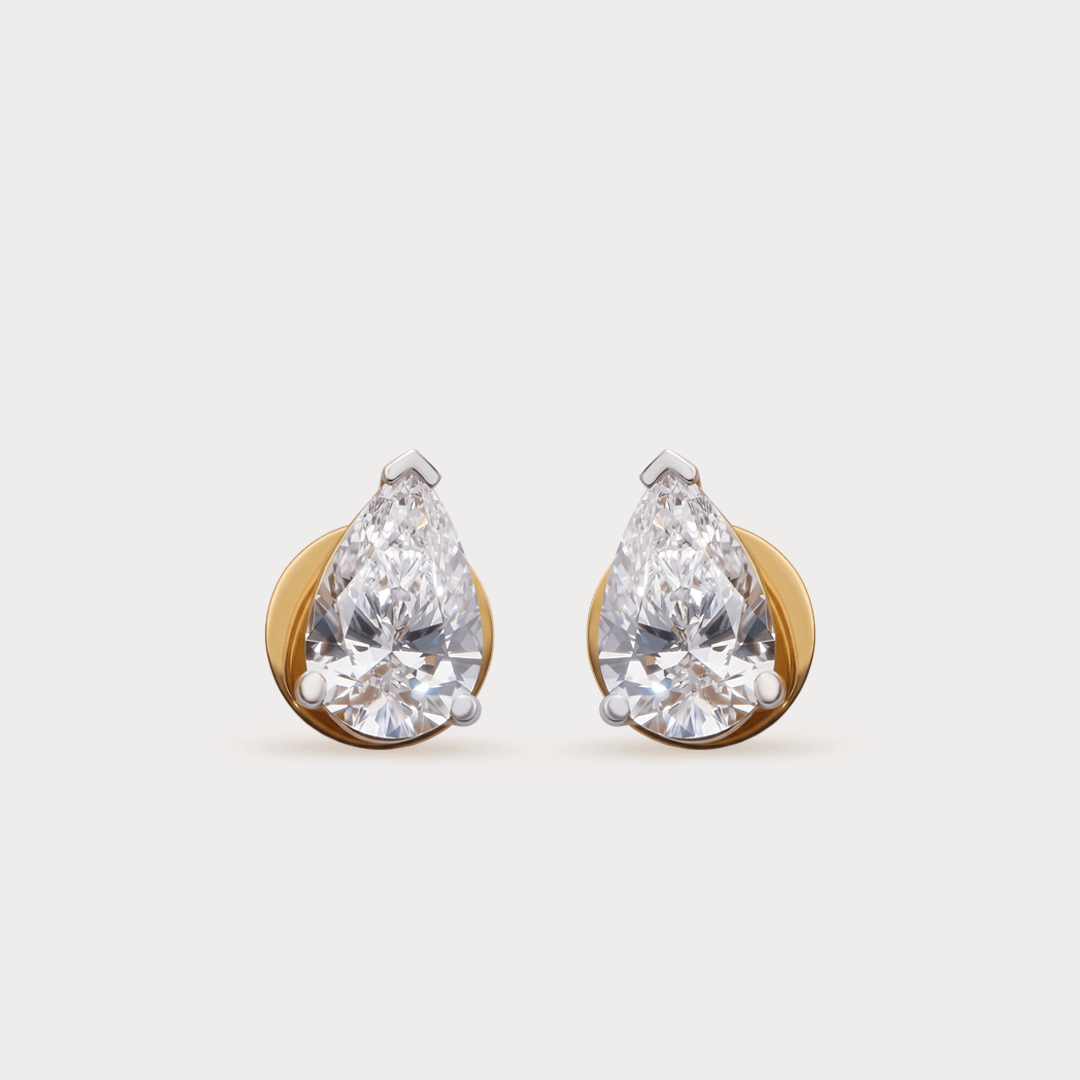 Rayon d'Or Solitaire Diamond Earrings