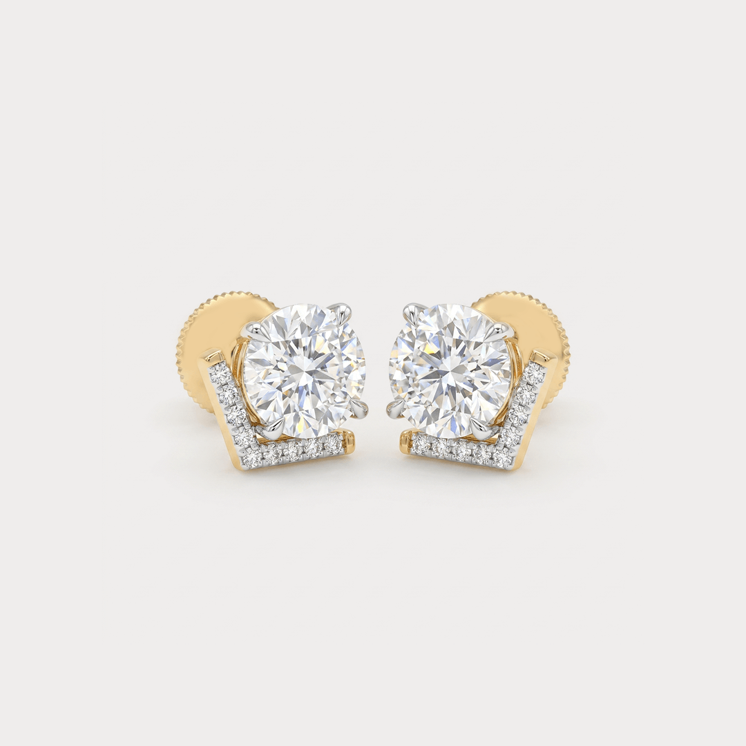 Gilt Diamond Earrings