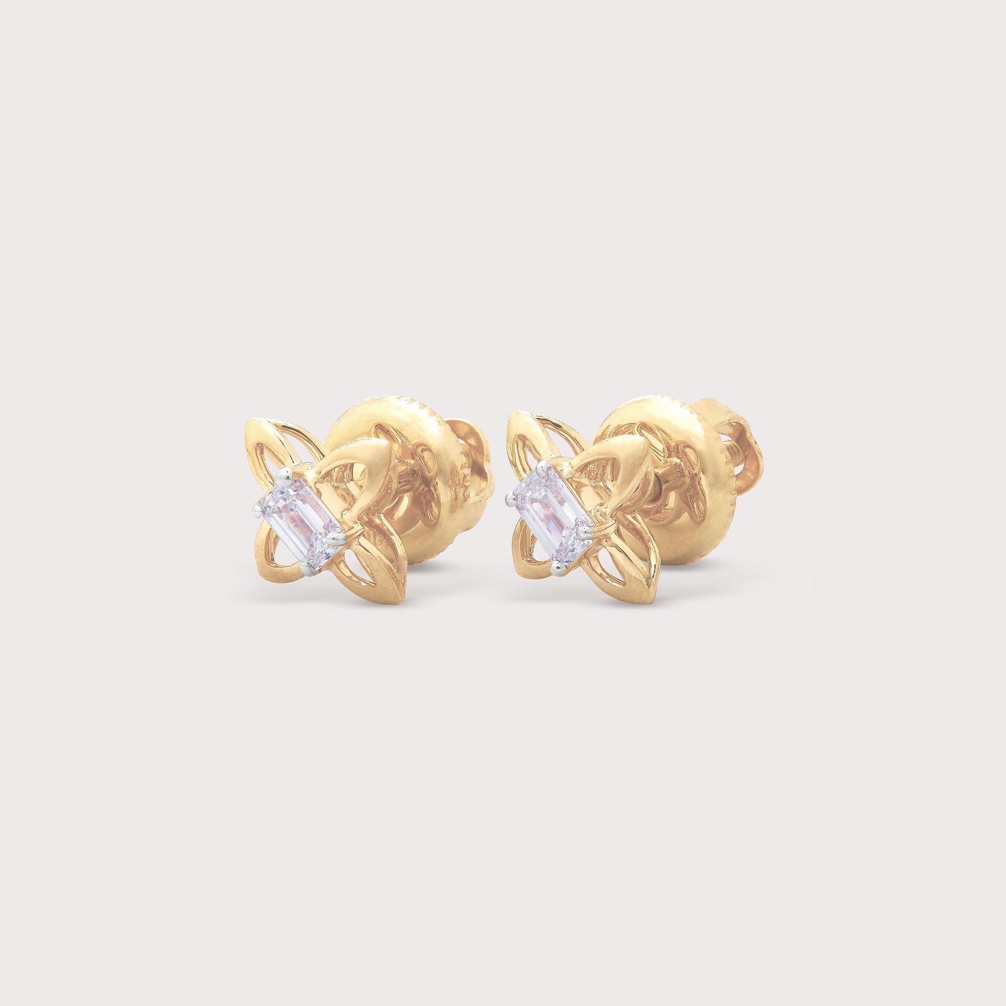 Emerald Clover Diamond Studs