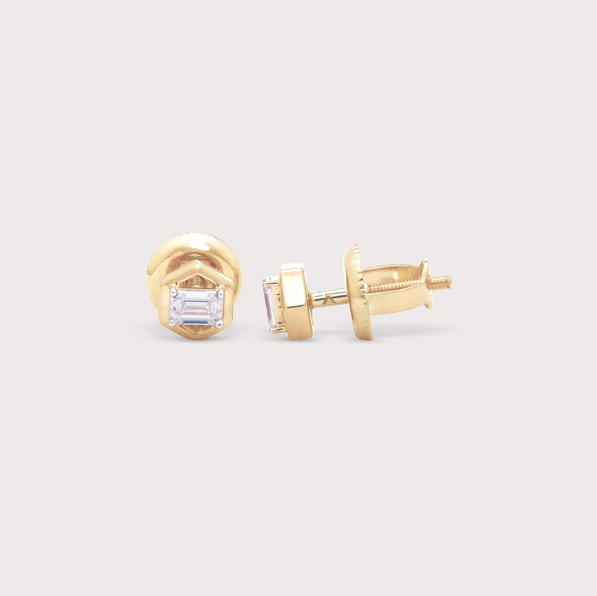 Hex Diamond Studs