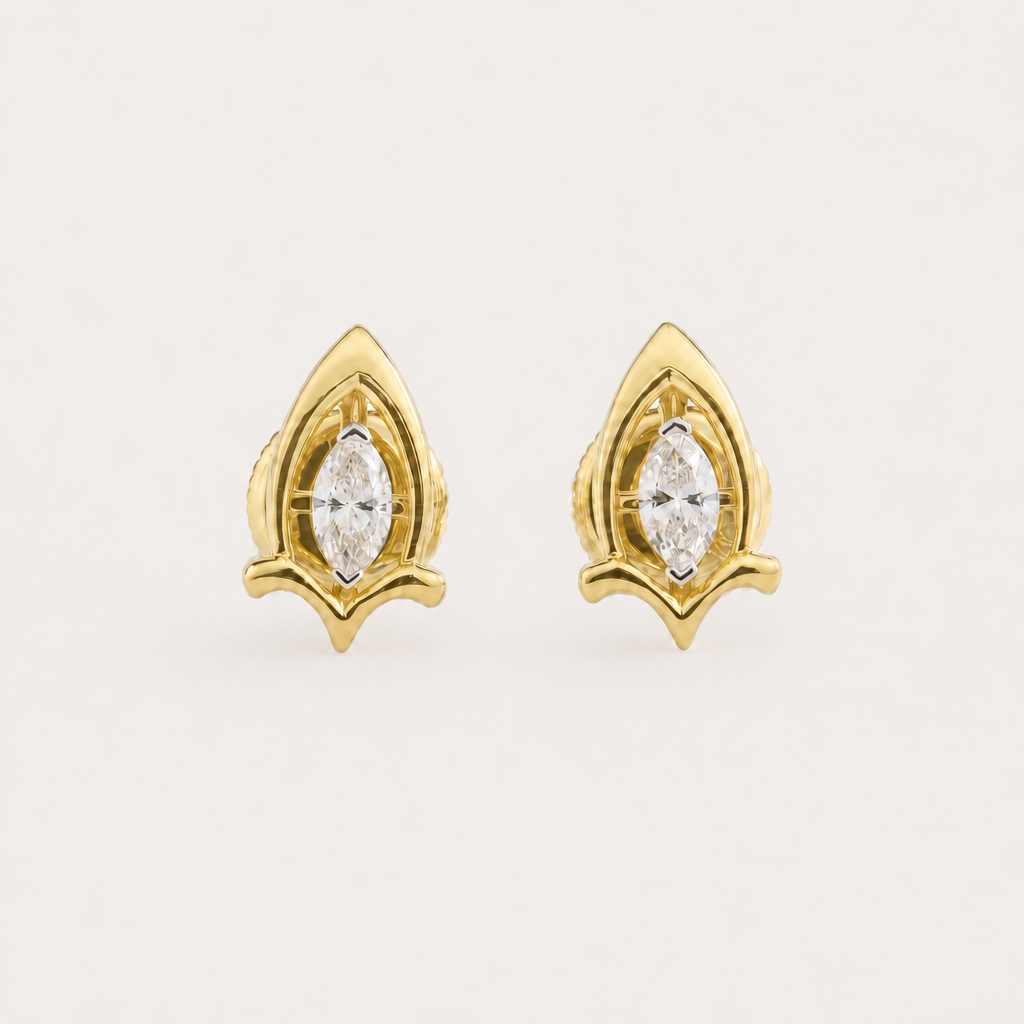 Shield Diamond Studs