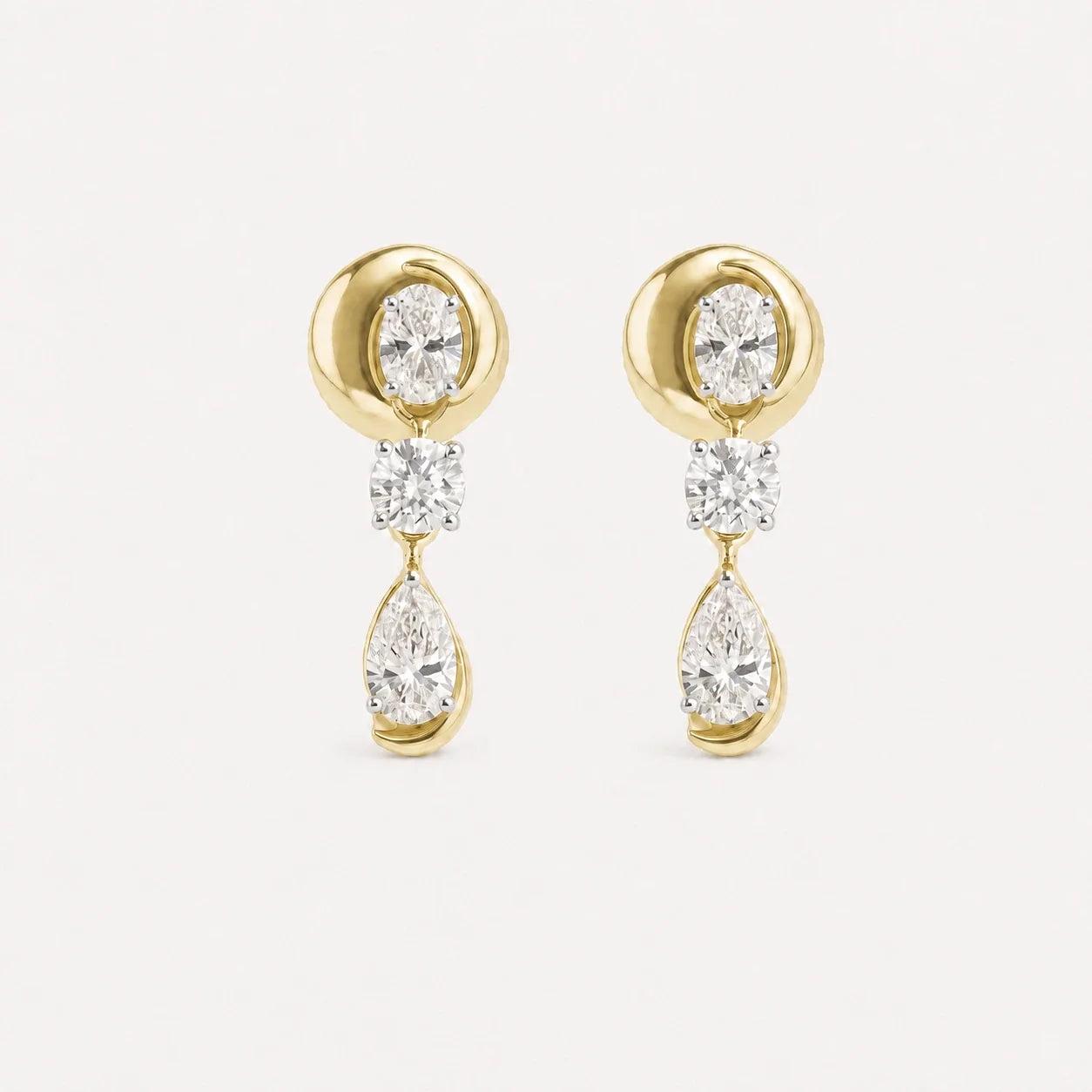 Zephyr Drops Diamond Earrings