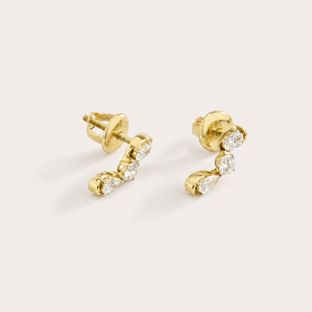 Zephyr Drops Diamond Earrings