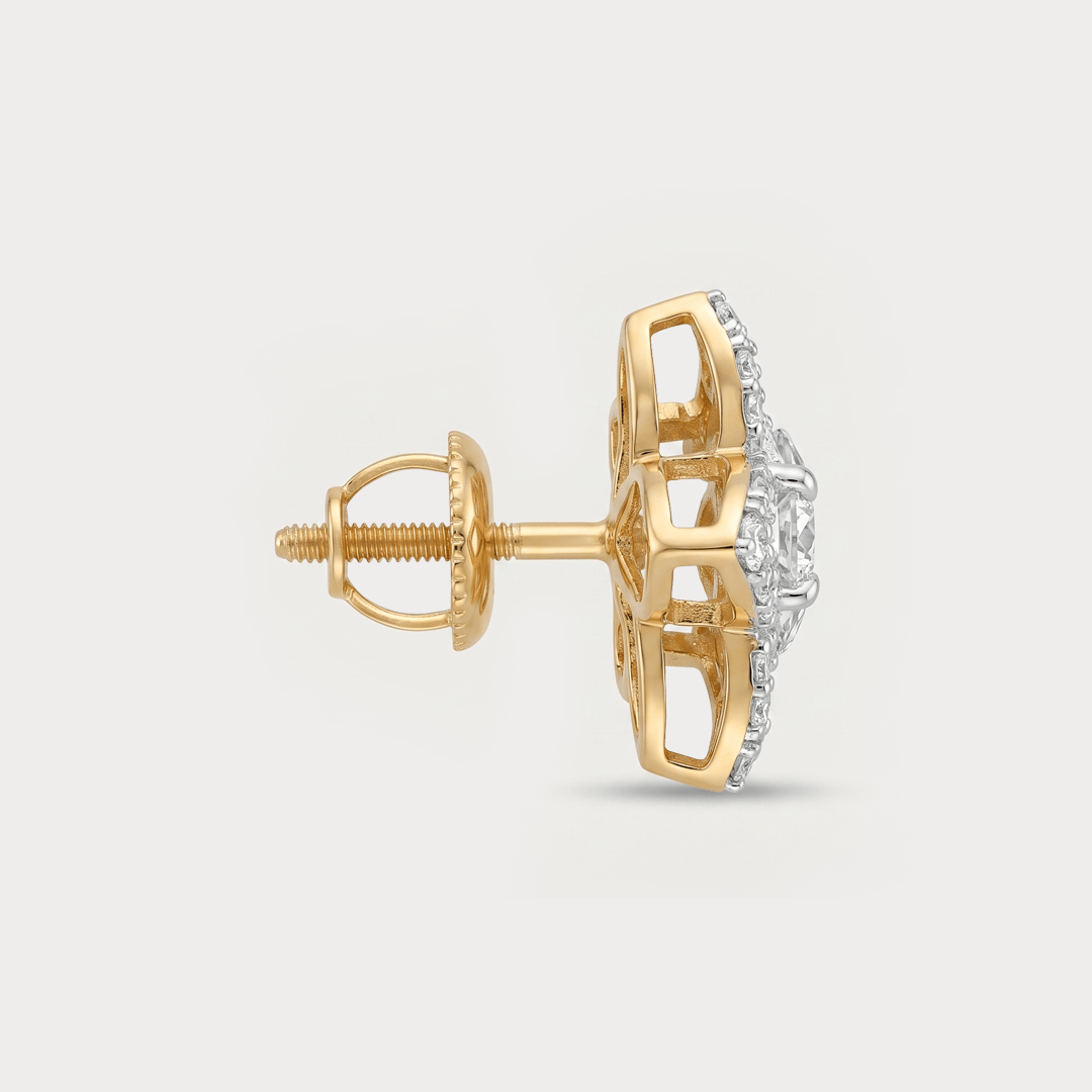 The Aukera Orchid Esotique Nakshatra Diamond Earrings