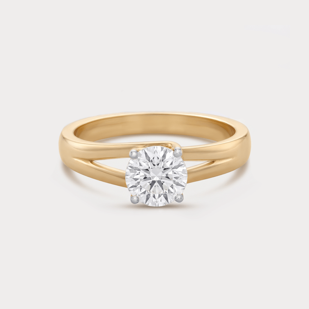 Clover Solitaire Diamond Ring