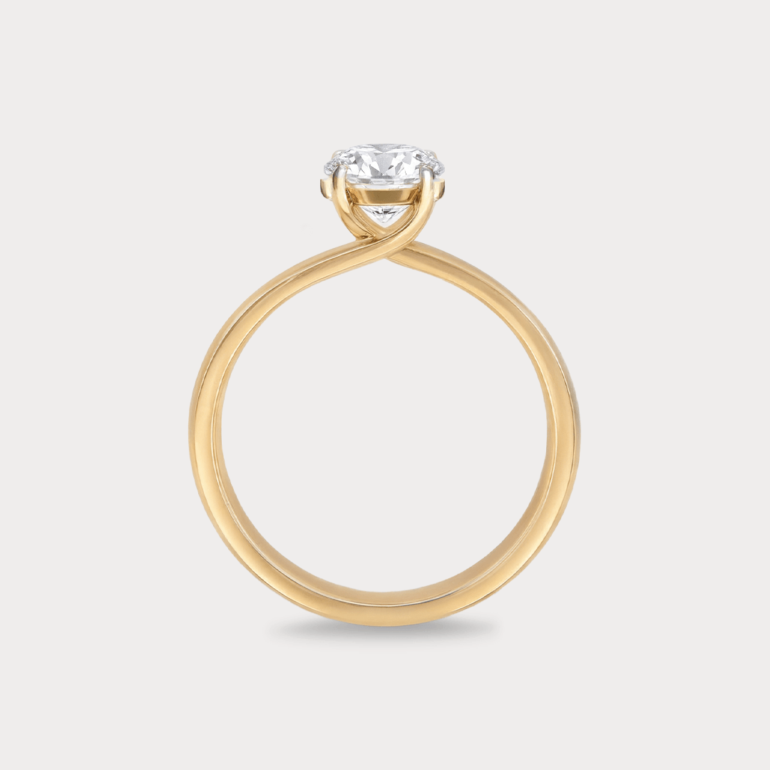 Clover Solitaire Diamond Ring