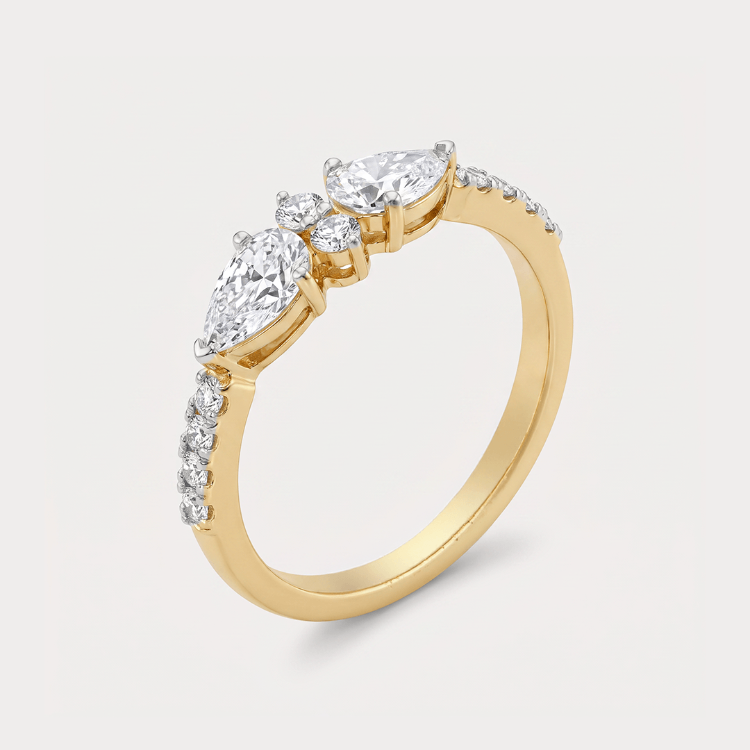 Crystalline Mini Solitaire Diamond Ring