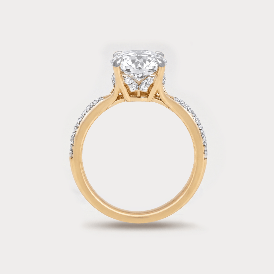 Lotus Solitaire Diamond Ring