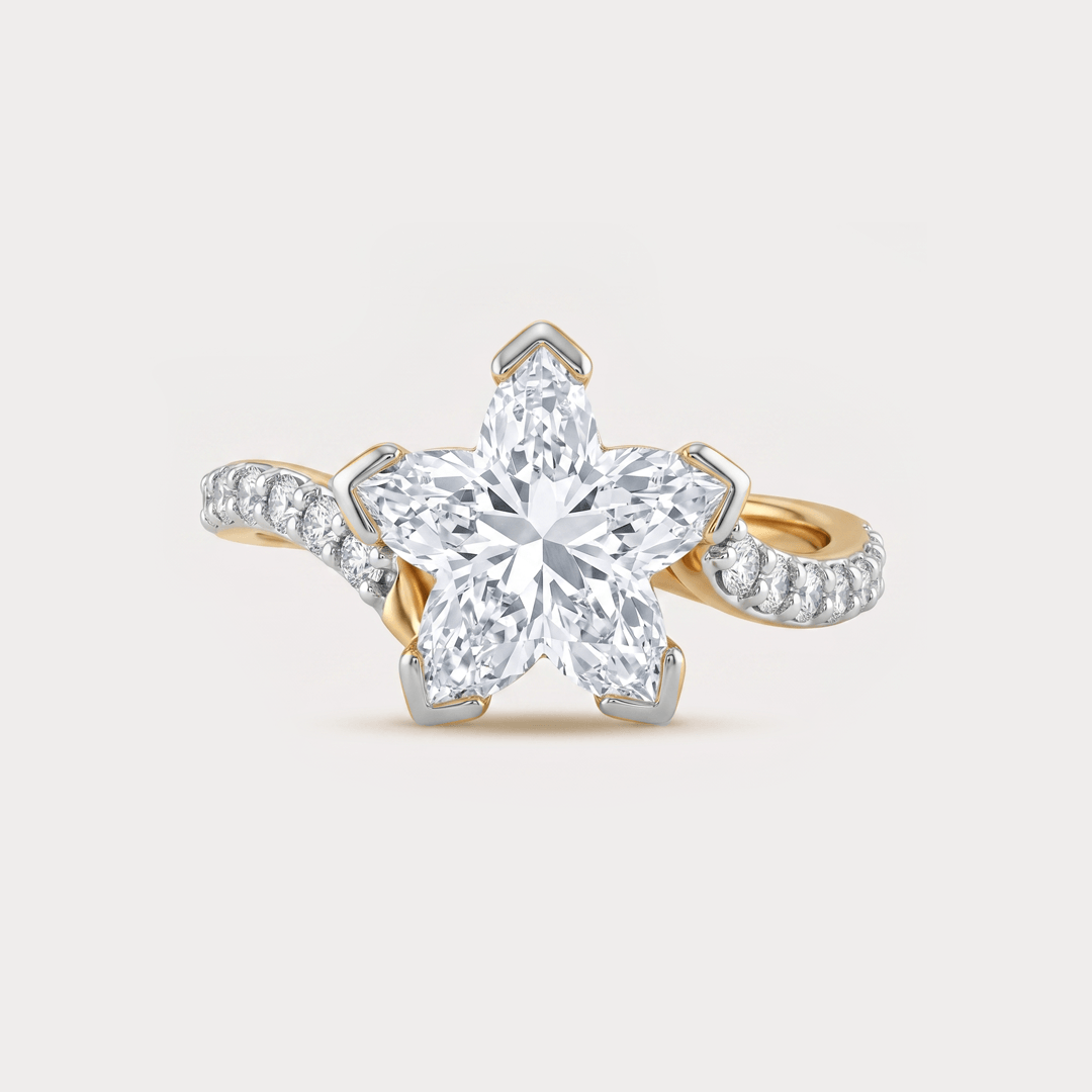 The Aukera Orchid Tesoro Solitaire Ring Diamond