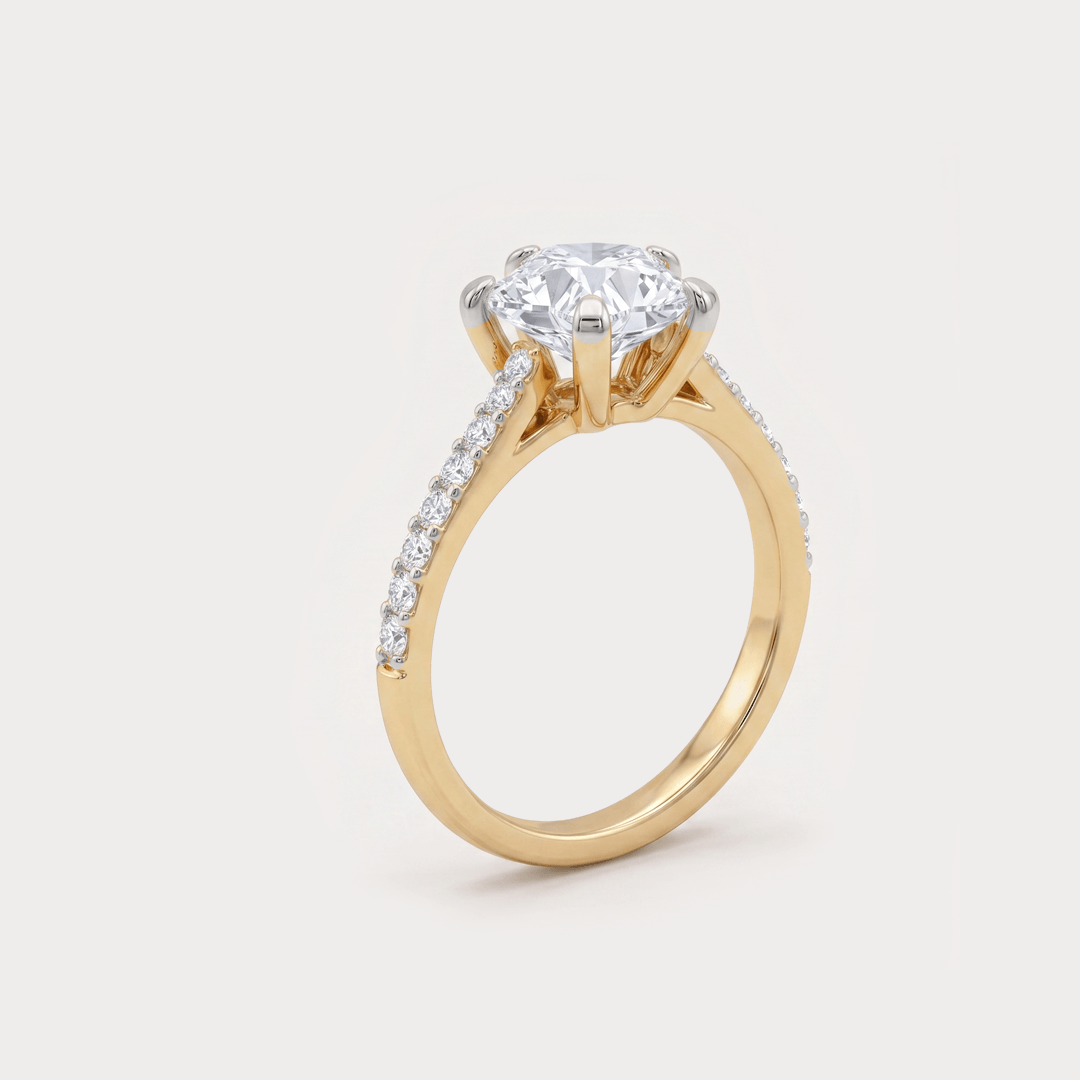 The Aukera Orchid Tesoro Solitaire Ring Diamond