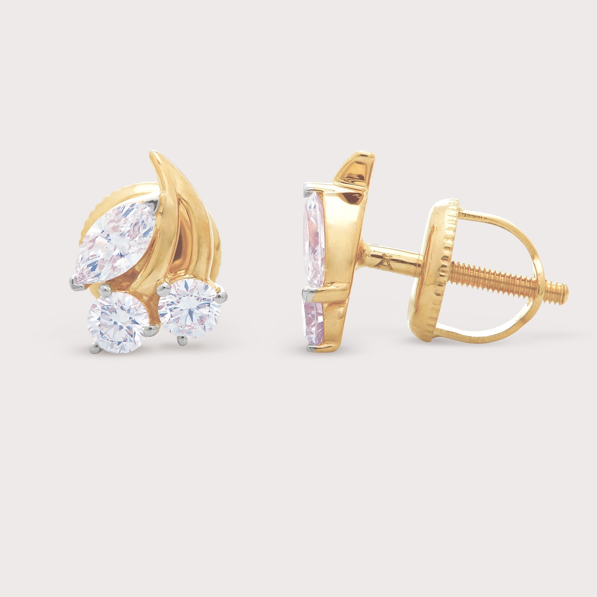 Cherry Diamond Studs