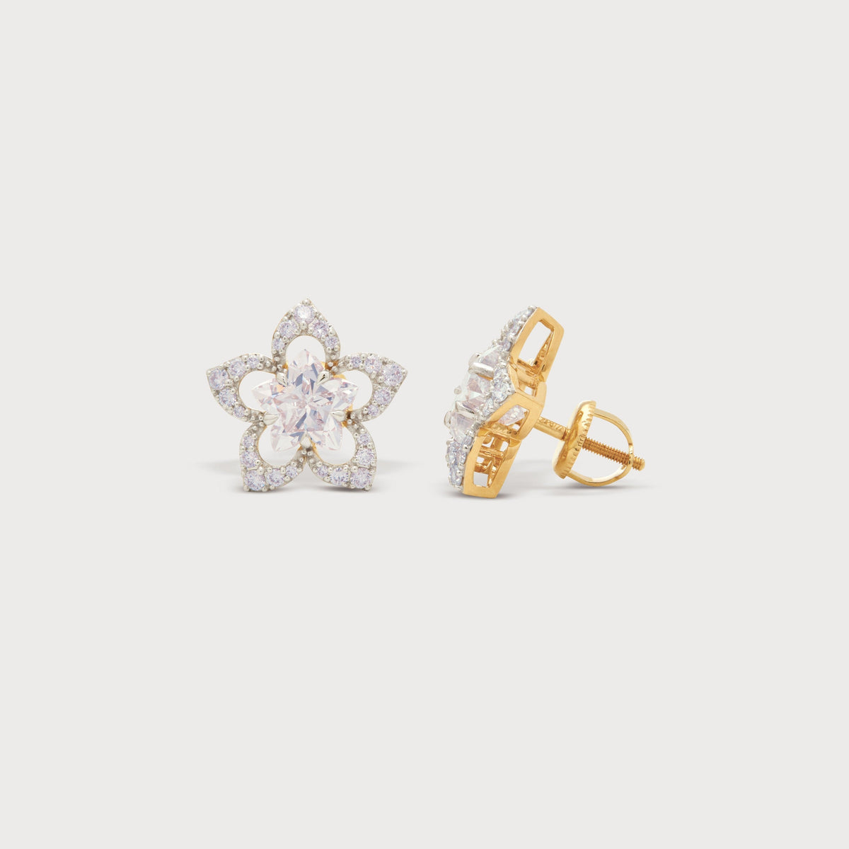 Orchid Halo Diamond Studs