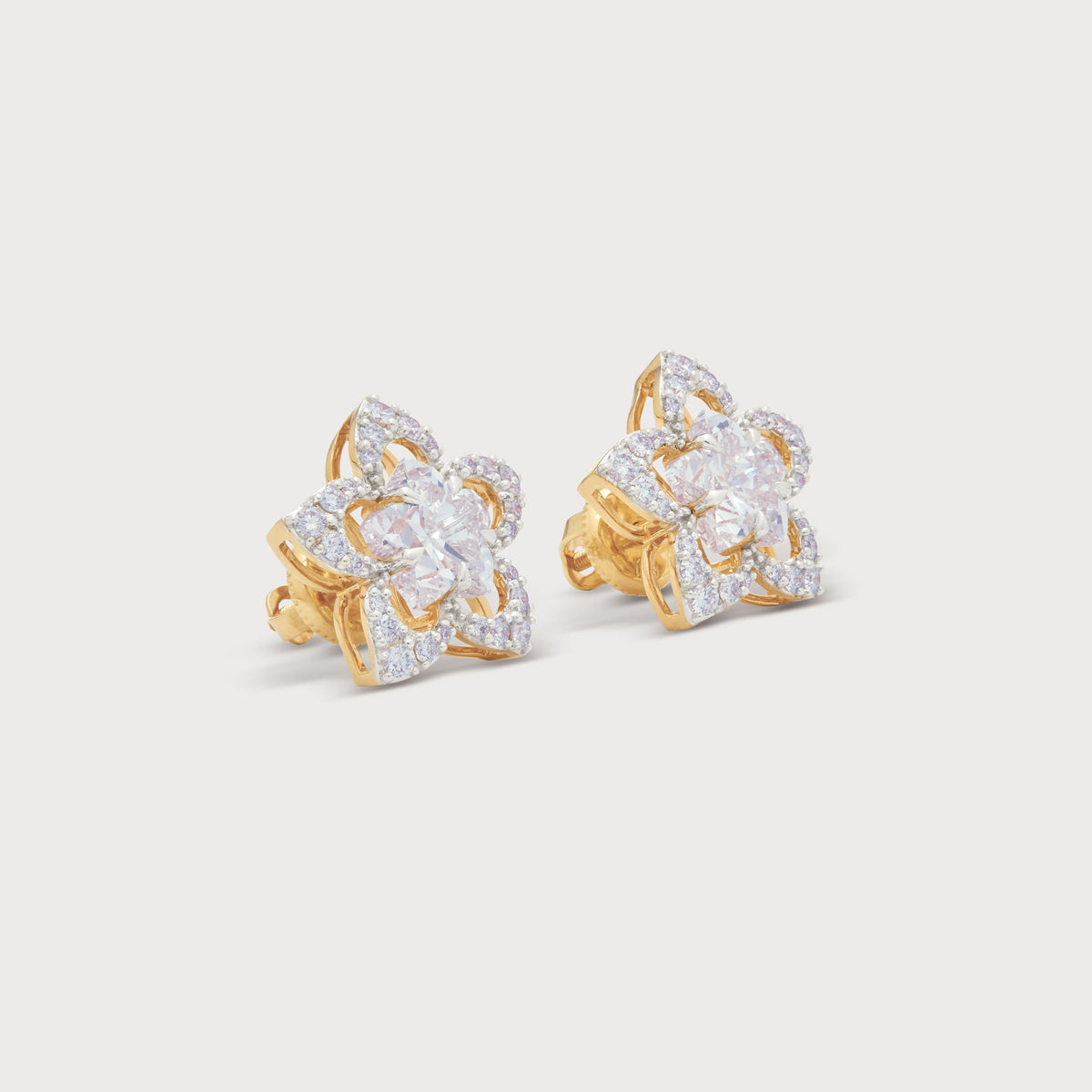 Orchid Halo Diamond Studs