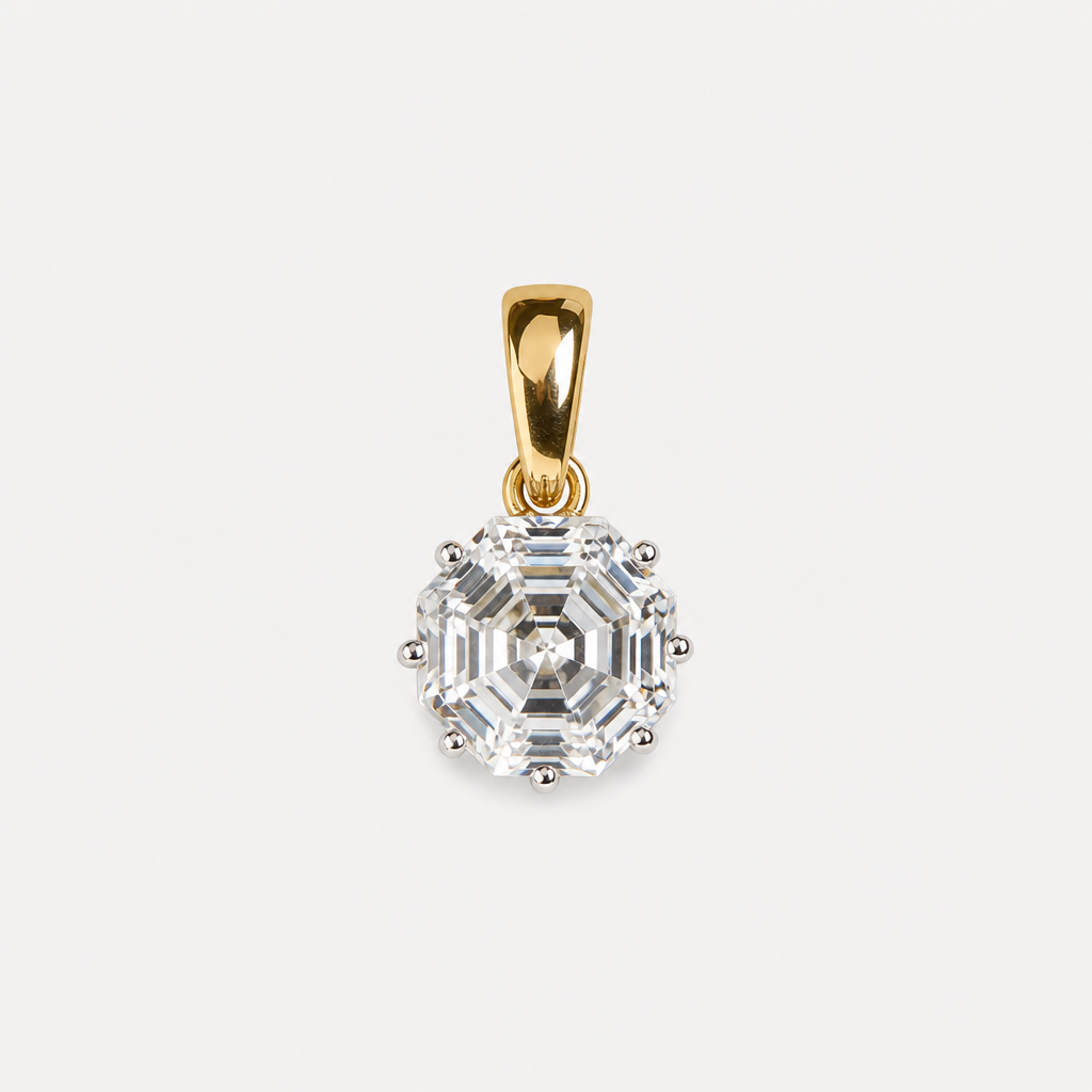 Ashtalakshmi Solitaire Diamond Pendant Chain