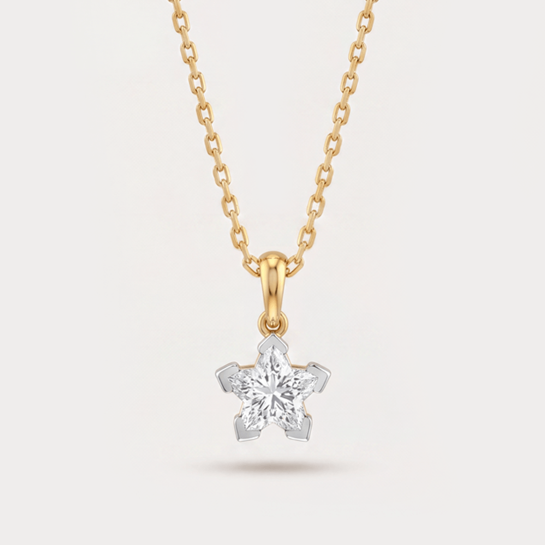 The Aukera Orchid Rareté Solitaire Diamond Pendant Chain