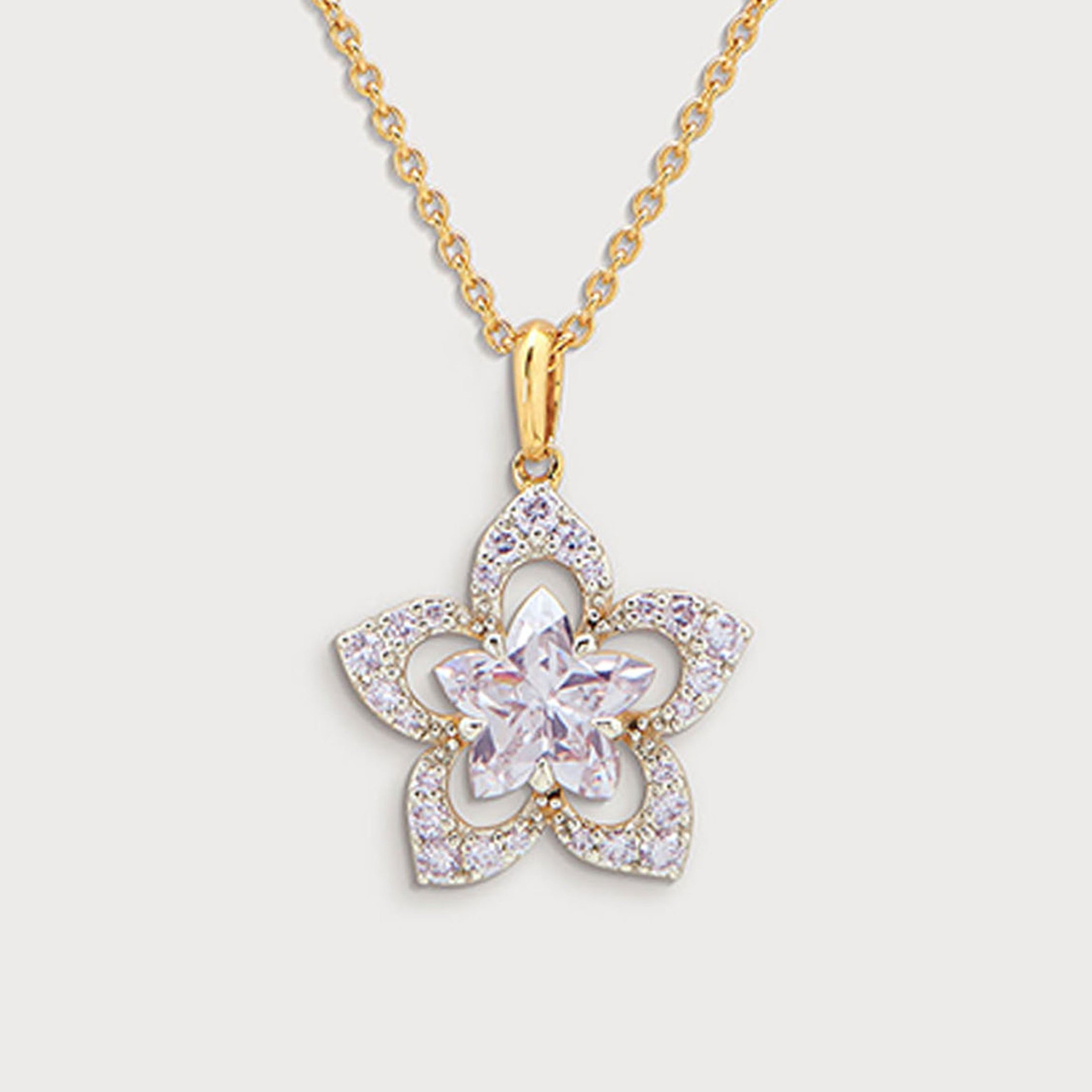 Orchid Halo Diamond Pendant