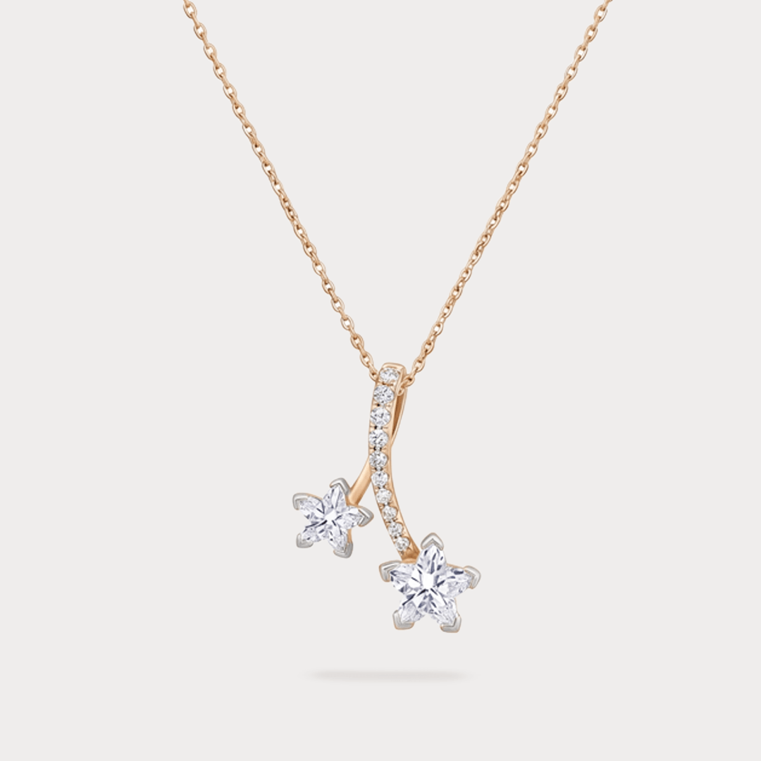 The Aukera Orchid Éclairée Solitaire Diamond Pendant Chain