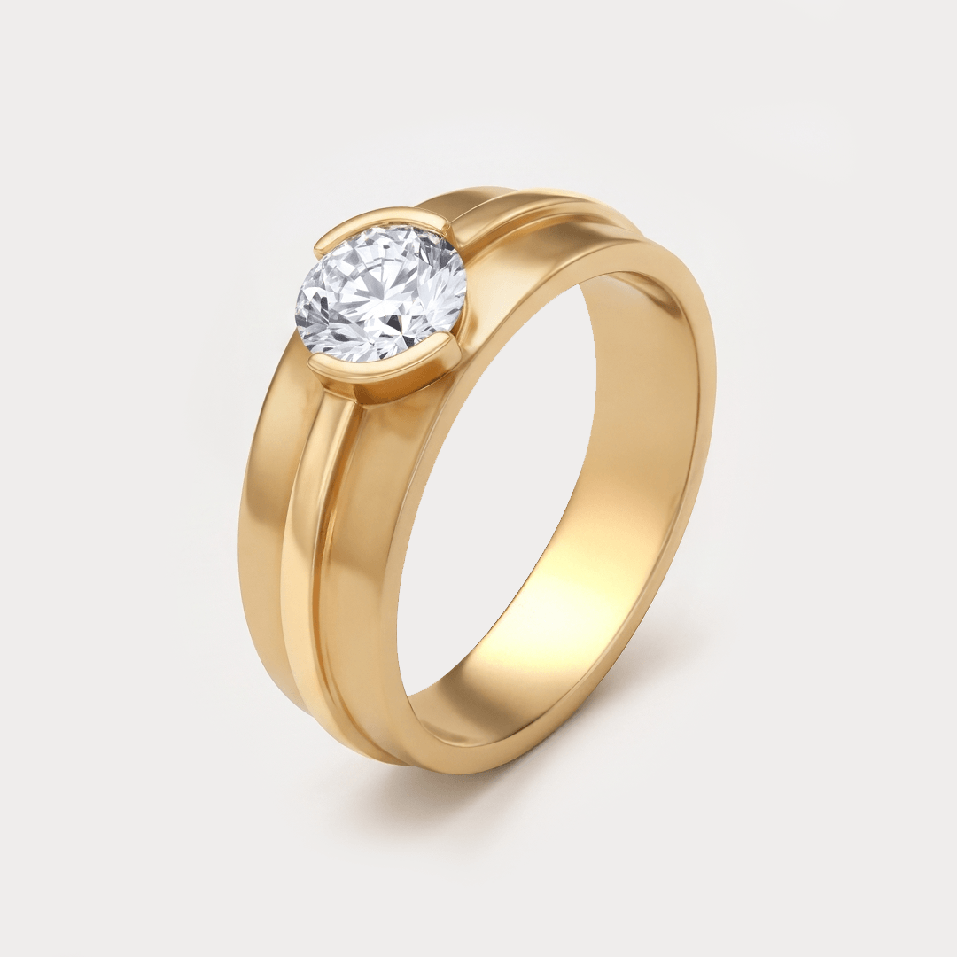 Amour Solitaire Diamond Men's Ring