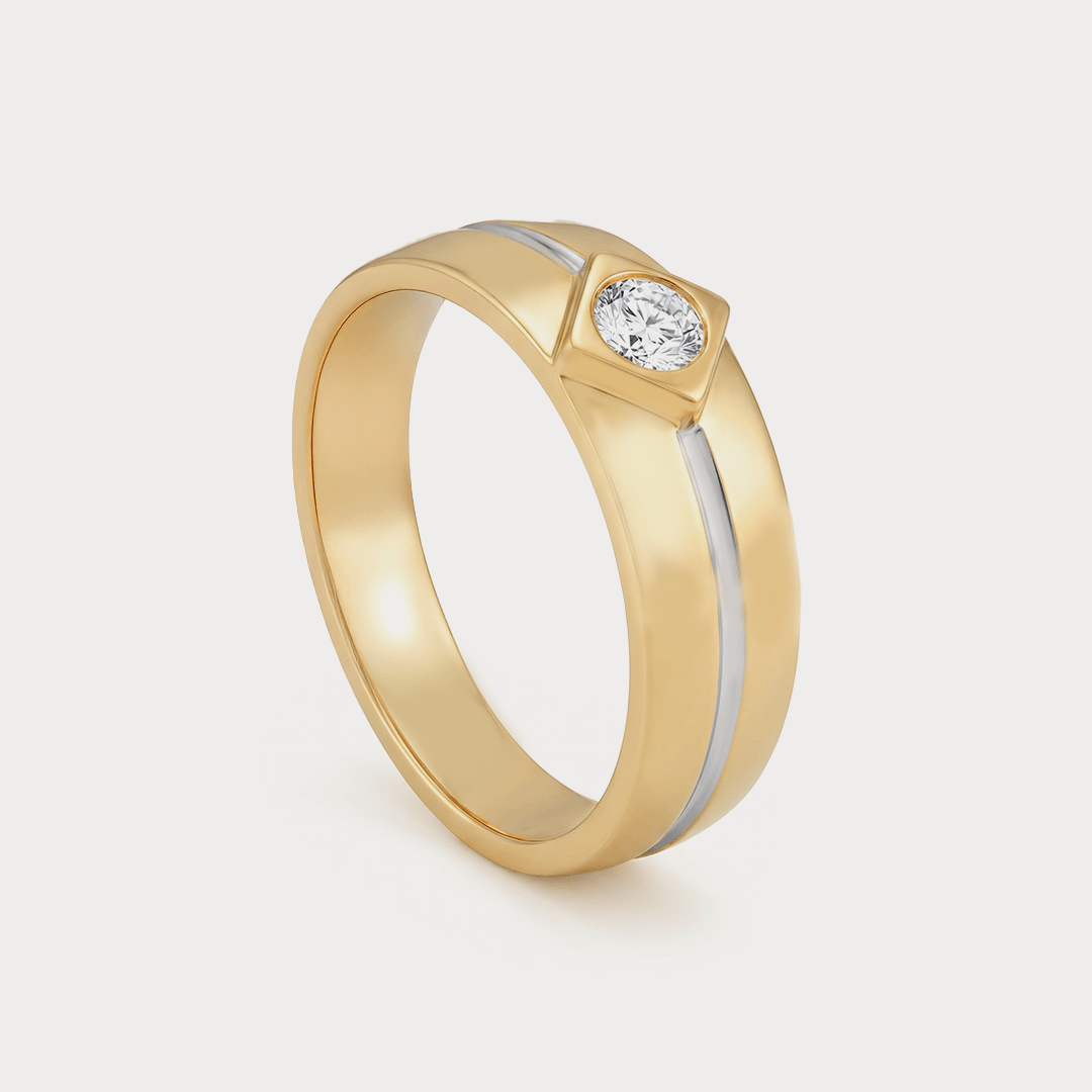 Badge Diamond Men's Ring