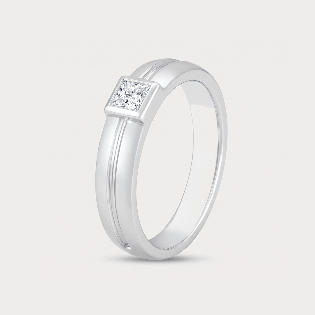 Full Moon Diamond Men's Ring