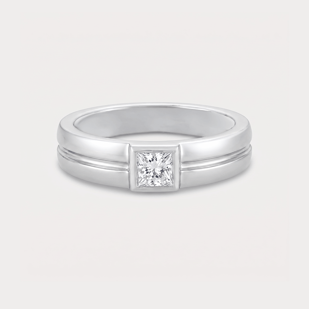 Full Moon Diamond Men's Ring