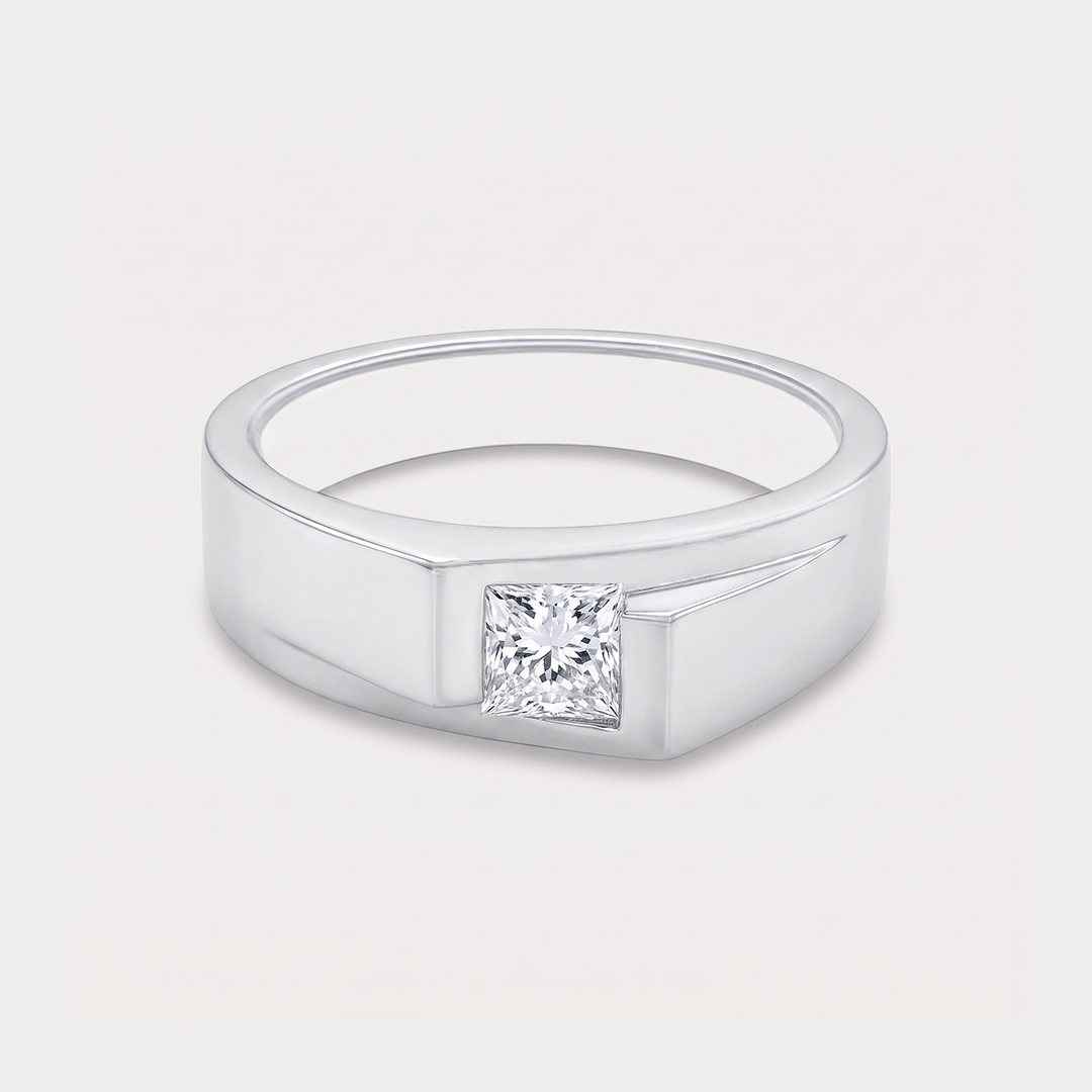 New Moon Diamond Men's Ring
