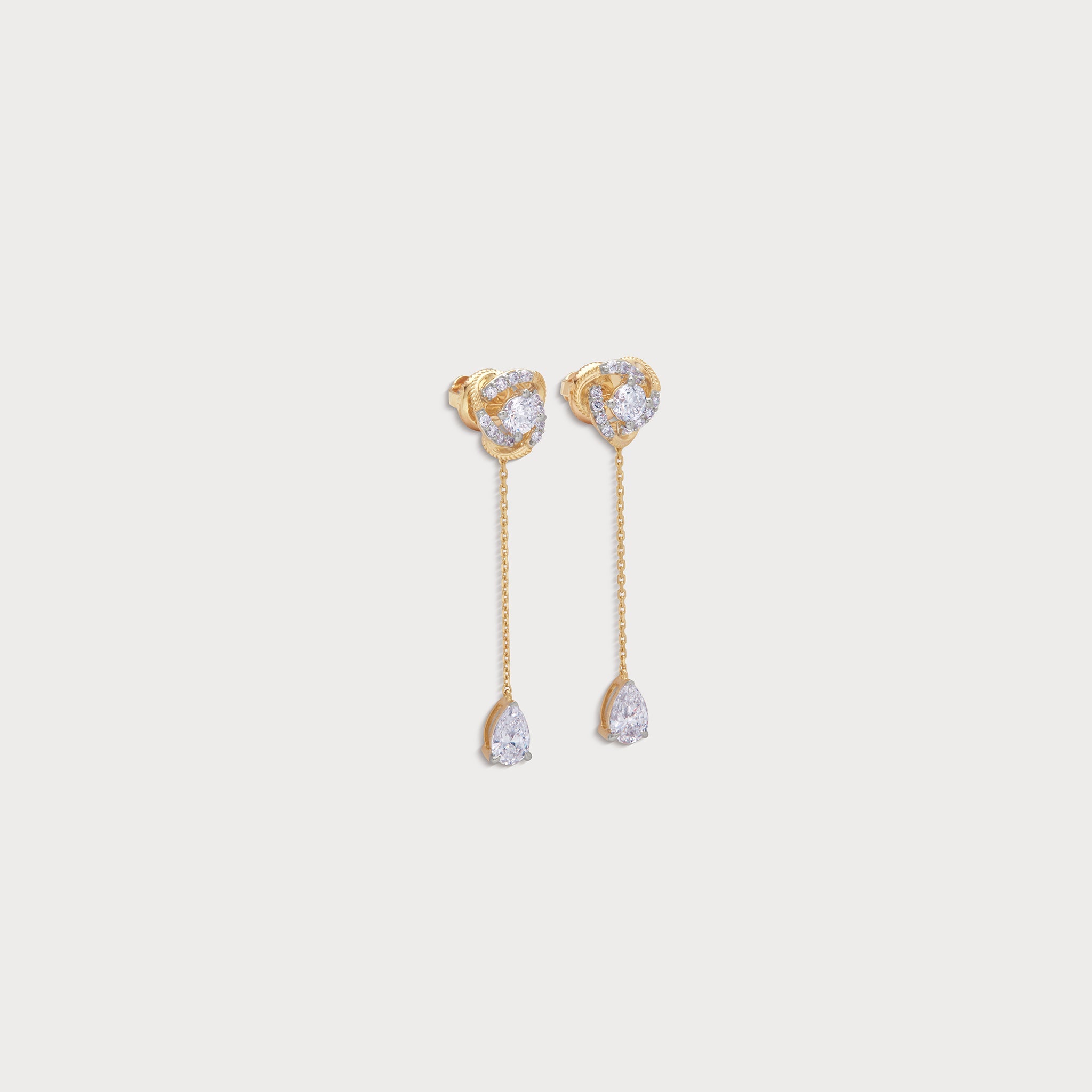 The Chain Drop Earrings From The Promise Knot Collection