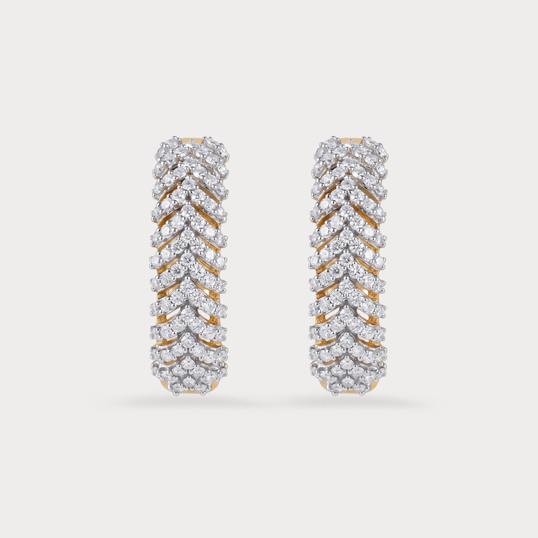 Flair Hoop Diamond Earrings