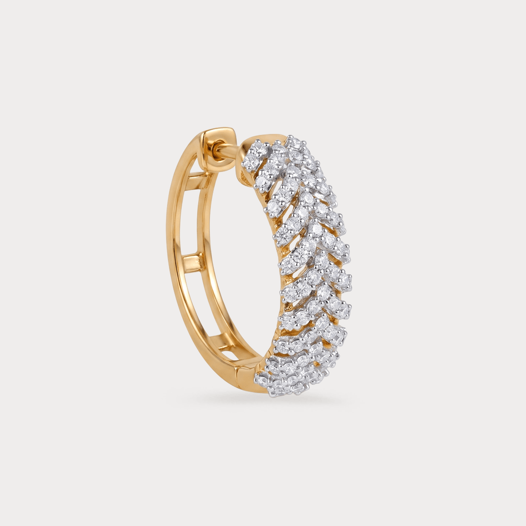Flair Hoop Diamond Earrings