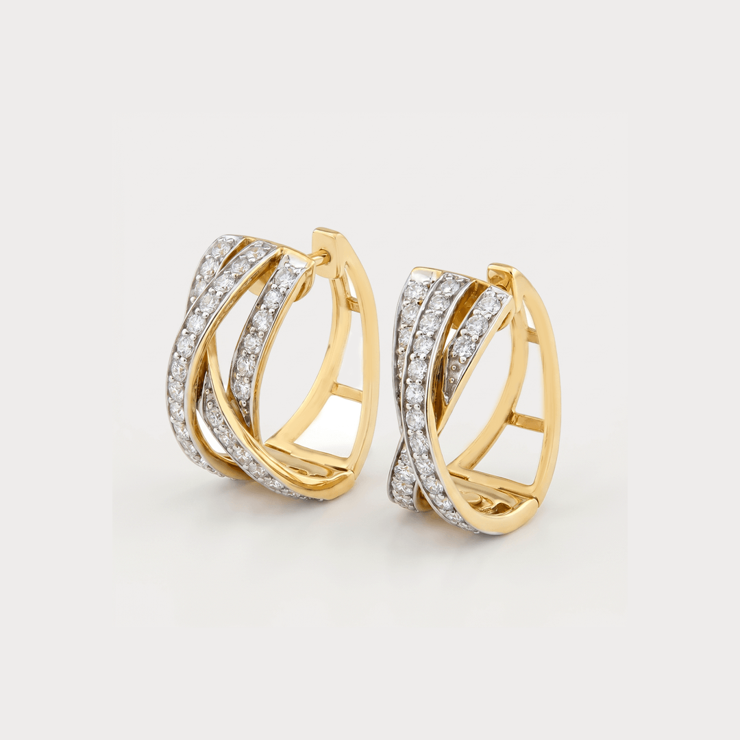 Spool Diamond Earrings