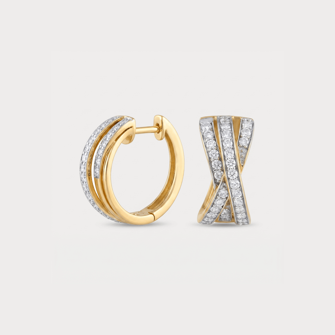 Spool Diamond Earrings