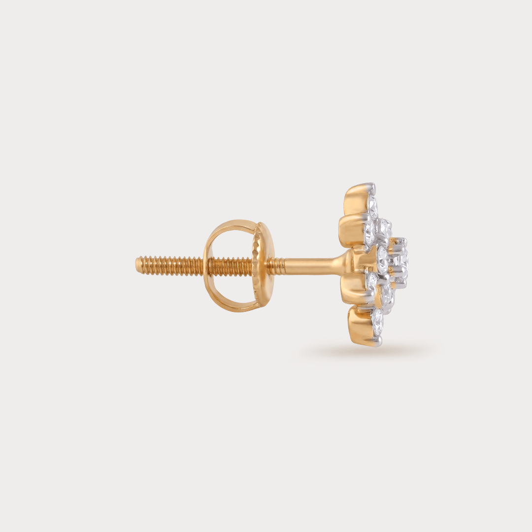 Windflower Stars & Flowers Diamond Earrings