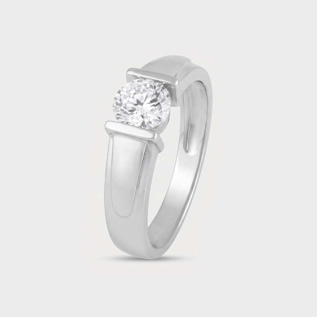 Violet Solitaire Diamond Ring